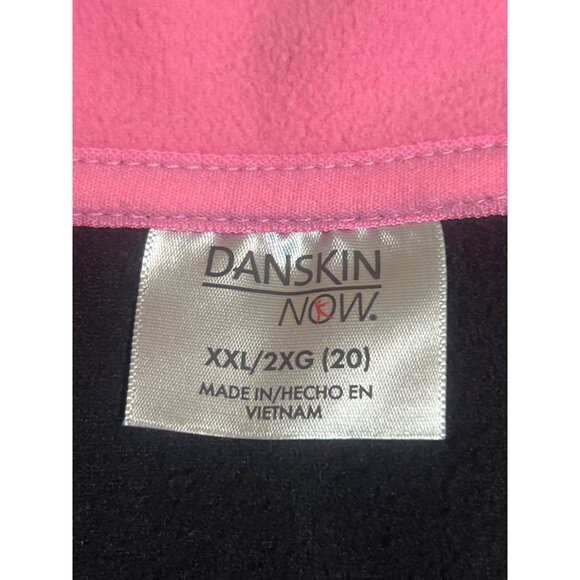 Danskin Now Black Pink 1/4 Zip Fleece Pullover Layer Warm Size XXL (20) - Picture 4 of 4